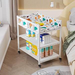 
Diaper table iron art baby care table multifunctional baby bath massage integrated crib movable touch table