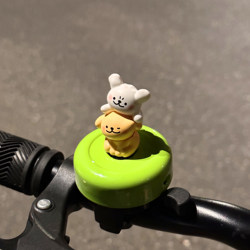Line Drawing Cartoon Dog Bicycle Super Loud Universal Mountain Bike Bell Bicycle Horn Cycling Accessories Equipment