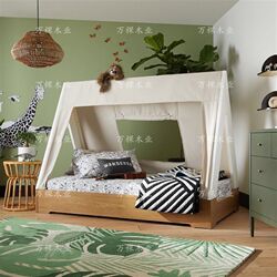 Customized hotel famous single-story wooden house house bed creative tent tree house princess bed children's single bed and bed