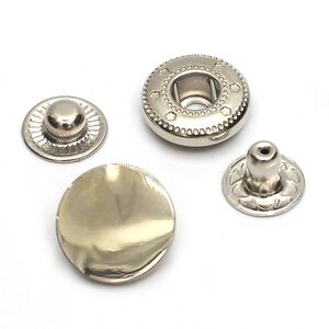 
Round flat thickened metal snap button jeans button quad button down jacket seamless mother button