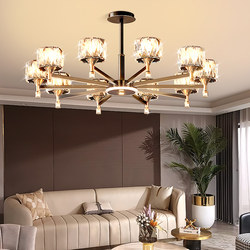 2023 new living room chandelier main lamp crystal modern simple dining room living room lamp light luxury Zhongshan lamps and lanterns