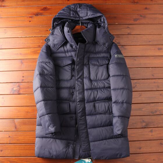 Korean single! Thick windproof autumn and winter new couples foreign trade men's mid-length warm-proof cotton jacket cotton jacket
