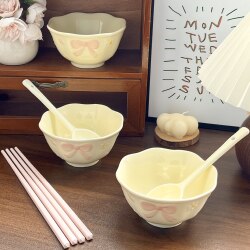 2026 New Model Household Bowl Set, Rice Bowl and Chopsticks for Personal Use, Beautiful Rice Bowl, High Aesthetic Ceramic Tableware Set