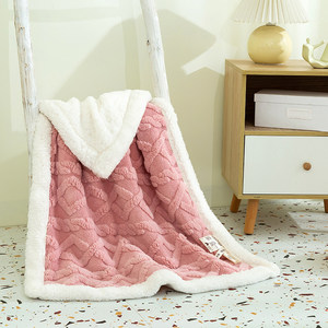 
Double-sided fleece tuff blanket lamb velvet coral velvet casual blanket cover blanket lunch blanket autumn and winter flannel blanket
