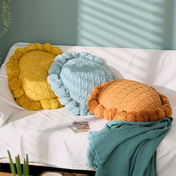 Nordic knitted throw pillow case back pillow wool knitted office sofa living room bedside cushion decorative cushion
