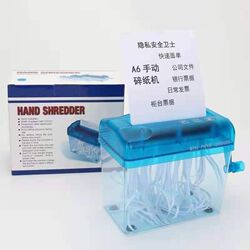 Manual shredder office household manual small paper shredding tool hand-cranked A4 paper shredder