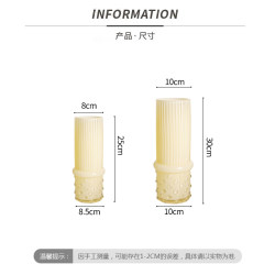 European simple and creative medieval vase transparent glass water flower arrangement flowers internet celebrity living room table decoration ornaments