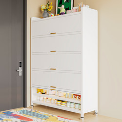 Shoe Cabinet for Home Entrance, Iron Art Dust-Proof Storage Cabinet, Wall-Mounted, No-Drill Entryway Large-Capacity Storage Cabinet Shoe Rack