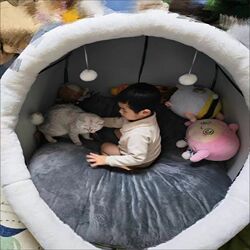 Human cat nest, lazy sofa bed, plush dog nest, children's play tent, small nest, suitable for all seasons, can lie down and sleep