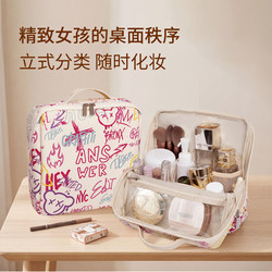Cosmetic Bag for Women 2026 New Model Portable Storage Bag with Brush Compartments, Large Capacity, Travel Waterproof, Hand-Held, Vertical