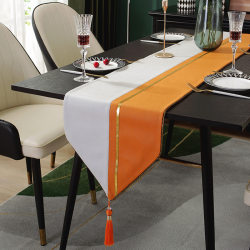 Modern light luxury table flag, table decoration cloth, long strip of high-end coffee table, middle bunting, blue tea table towel, simple cover cloth