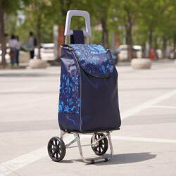 Elderly People's Convenient Grocery Shopping Cart, Stair-Climbing Shopping Trolley, Household Pull Cart, Large Folding Handcart, Small Pushcart