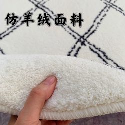 Moroccan simple children's round carpet plush crawling mat thickened bedside blanket cute dresser tent floor mat