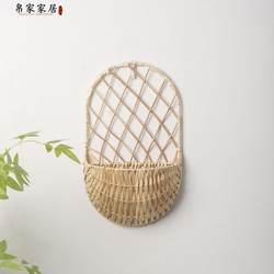 Handmade Wicker Flower Basket, Imitation Rattan Storage Rack, Hanging Rattan Flower Pot, Home Gardening Flower Basket, Creative Decorative Ornaments