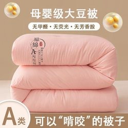 Soybean Fiber Quilt, Thickened Winter Quilt, Warm Cotton Quilt, Suitable for Spring and Autumn, Air-Conditioned Summer, Cool for All Seasons, Student Dormitory, Home Use, Double Size