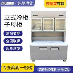 Supermarket refrigerated and frozen sub-unit convenience store dual-temperature display freezer upper refrigerated lower freezer beverage and wine cabinet
