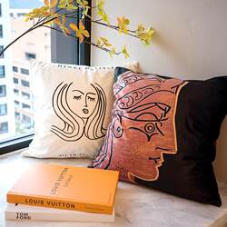 Nordic Modern Art Fashion Throw Pillow for Living Room Sofa, All-Season Office Lumbar Pillow, Backrest Pillow