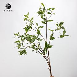 Simulated green plants, tongue leaves 105CM, garden landscaping, home florists, artificial plants, artificial branches, single leaf material