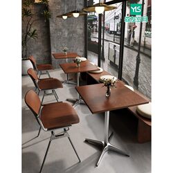 Cafe tables and chairs ocean board table dessert candy Korean restaurant commercial table retro tavern solid wood square table