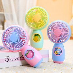 Colorful Patchwork Handheld USB Mini Fan, Cartoon Cute Portable Fan, Promotional Gift