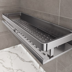 Bathroom Storage Rack Without Punching Holes in the Shower Room Bathroom Washbasin Toilet Wall-Mounted Wall Storage Shelf