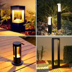 Outdoor solar lawn lights simple modern courtyard lights waterproof grass garden landscape lights home villa street lights