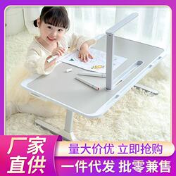 Small table with table lamp, foldable lifting bed desk, student writing bay window, bedroom dormitory bed computer desk