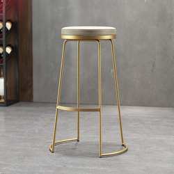 Modern simple high stool bar stool bar golden round bar chair cafe casual iron bar chair