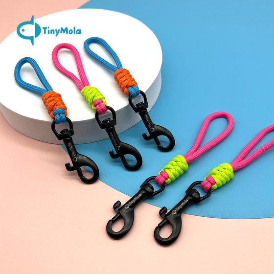 
TinyMola single-head hook lanyard hand-woven stainless steel diving outdoor spring quick disassembly and anti-loss accessories equipment