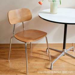 Iron Italian minimalist dining chair Nordic chair simple light luxury milk tea shop table and chair cafe restaurant chair industrial style
