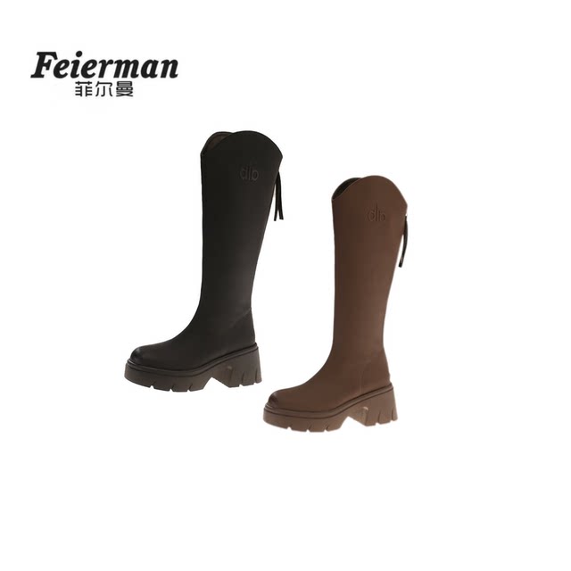 
FeierMan/Co new thick-soled, no-knee thick-heeled trendy fashion boots 9521