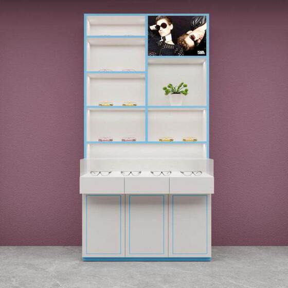 
Glasses cabinet glasses display cabinet fast fashion glasses display cabinet painted glass Zhongdao display shelves glass shop counter