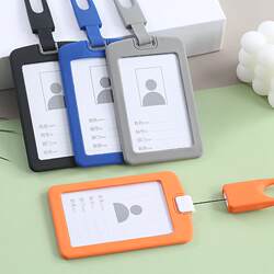 Employee Work Id Card Holder, Bus Access Control Badge, Rubber Factory Badge, Retractable Lanyard
