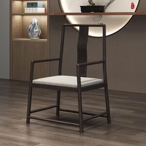 
New Chinese style sofa combination modern Chinese style solid wood living room office Zen wood color Suzhou furniture customization