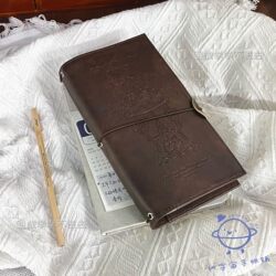 New Vintage Garden Travel Notebook, Retro Portable Loose-Leaf Record Book, Leather Diary Notebook