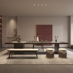 New Chinese-Style Solid Wood Tea Table and Chair Set, Italian Modern Light Luxury Kung Fu Tea Table for Office Designer Tea Room