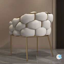 Nordic dining chair home modern simple milk tea shop cafe restaurant stool light luxury high-end backrest leisure chair