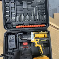 Complete Tool Set, Universal and All-In-One, German Lithium-Ion Rechargeable Multi-Functional High-Power Electric Drill, Household Set, Electric Screwdriver