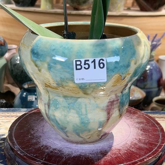 
Ceramic flower pots Flower express flower simulation green planting gardening pot simple breathable gravy ornaments small high pot