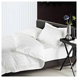 Hotel room hotel linen polyester cotton w encrypted three centimeter satin strip hotel bedding four-piece set