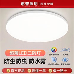 Hp Lighting Led Three-Proof Ceiling Light for Bedroom, Study, Balcony, Dining Room, Modern Minimalist Ultra-Thin Zhongshan Lighting