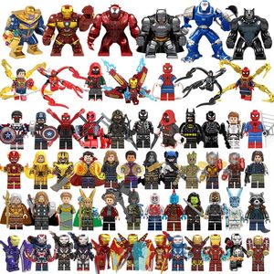 
Marvel Avengers Iron Man Superhero Captain America Assembled Figure Compatible with Chinese Building Block Toys