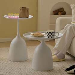 Simple small apartment living room mini coffee table combination internet celebrity balcony round table modern minimalist coffee table