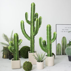 Simulated cactus Nordic large-sized fake plant cactus column potted tropical desert green plant window decoration
