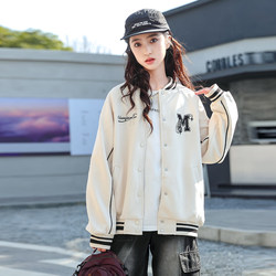 Middle and High School Students' College-Style Baseball Uniform Spring and Autumn Pants 2026 New Style Jacket for Girls, Loose and Slimming Clothes for Older Children in Autumn