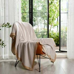 
Light luxury Class A baby skin-friendly cotton cashmere cover blanket shawl blanket travel leisure cover blanket sofa blanket velvet blanket