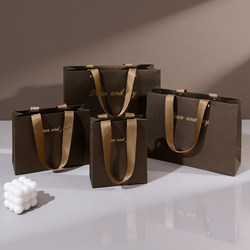 Gift Bag with a High-End Pearlescent Brown Finish ins Gift Bags Tote Bags Packaging Bags Birthday Gift Paper Bags Gift Bags