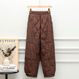 
Goose down down pants for women 2024 new thickened warm high-waist outer wear loose harem pants winter middle-aged and elderly large size