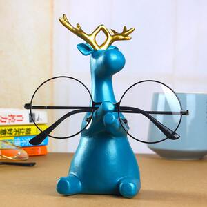 Creative Deer Glasses Frames Shop Desktop Display Props Decoration Cute Resin Glasses Holding Ornaments