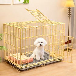 Dog Cage for Small and Medium-Sized Dogs, Indoor with Toilet, Special for Corgis, Teddy Bears, and Bichons, No Installation Required, Foldable Dog Cage